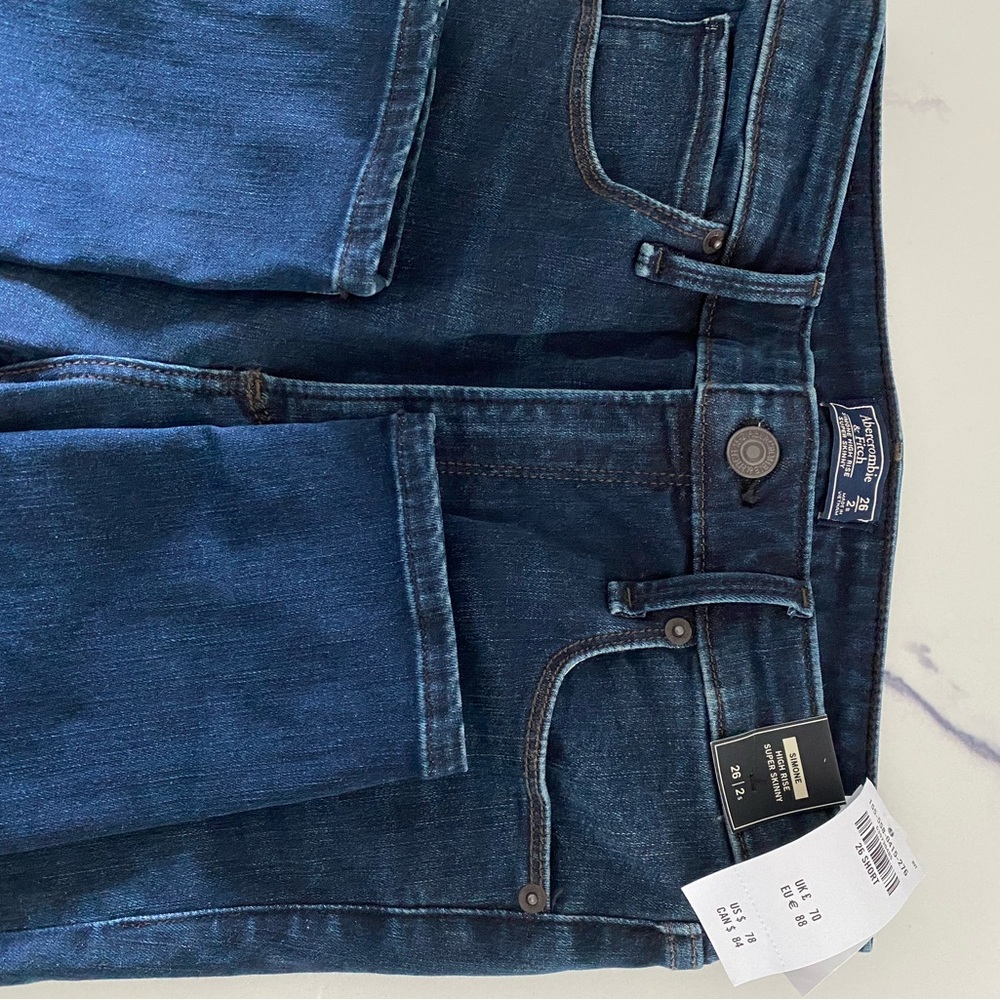 High rise super skinny jeans
